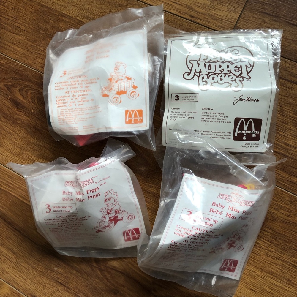 Vintage McDonald’s Muppets Toys in Sealed Packages